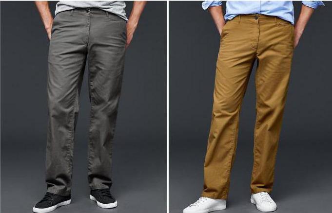 ประเภทของกางเกงขายาวและคุณลักษณะของผู้ชาย